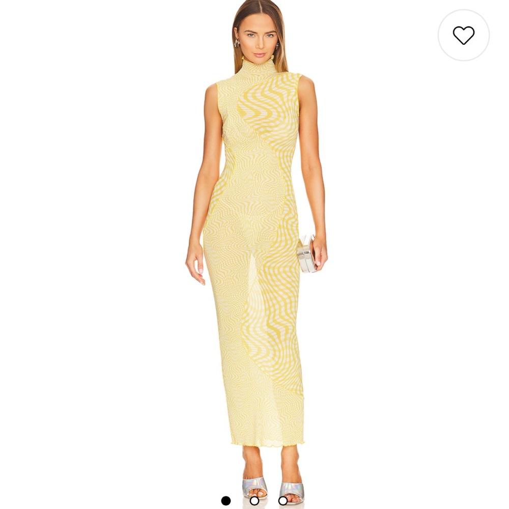 Lagoon maxi dress in yellow gingham
